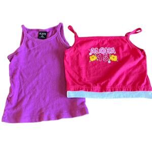 Set of 2 Girls Tank Tops Size 6 The Childrens Place Simply Basic Summer